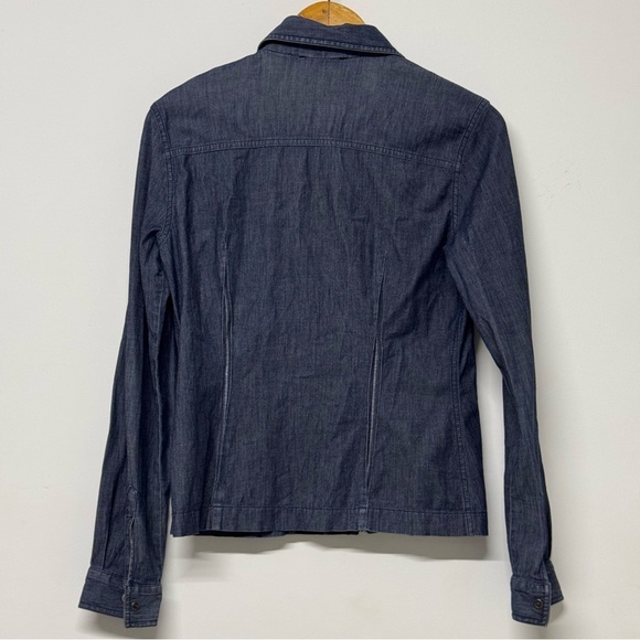 Moschino Chambray Denim Long Sleeve Top - Picture 6 of 7